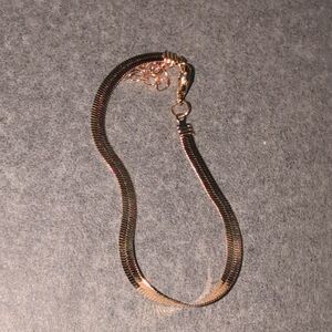 Gold-Tone Herringbone Chain Bracelet